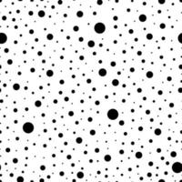 Black dots pattern. Geometric seamless background. vector