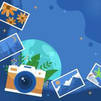 World Photography Day Background vector