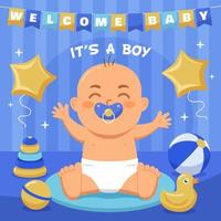 It's a Boy, Bornday Concept vector