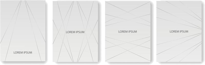 Set collection of gray backgrounds with silver lines