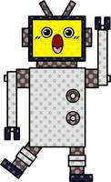 comic book style cartoon robot vector