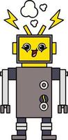 cute cartoon robot vector