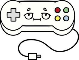 cute cartoon game controller vector