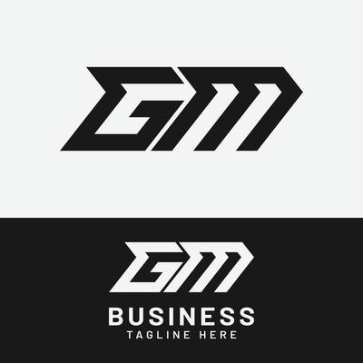 G M GM MG Letter Monogram Initial Logo Design Template