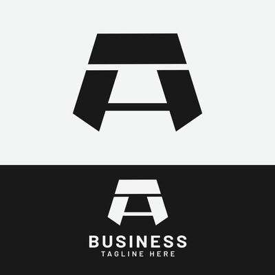 Letter Initial A Bench Logo Design Template