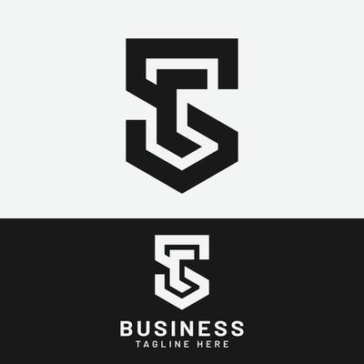 S C SC CS Letter Monogram Initial Logo Design Template