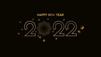 concept of 2022 new year greetings card, luxury elegant gold with minimalistic typography vector template for calendar, holiday invitation.