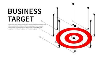 arrow shot miss the target, business target fail concept, Vector artwork depicts failure.