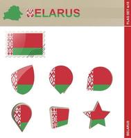conjunto de banderas de Bielorrusia, conjunto de banderas vector