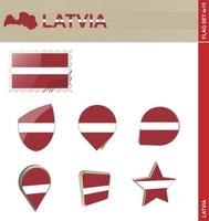 Latvia Flag Set, Flag Set vector