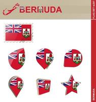 conjunto de banderas de las bermudas, conjunto de banderas vector