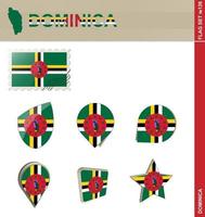 Dominica Flag Set, Flag Set vector