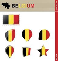 Belgium Flag Set, Flag Set vector