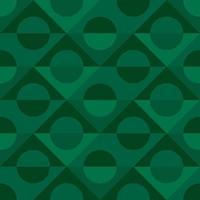 Seamless vector pattern, geometric rhombus with circle pattern in green color. Pattern included in swatch.