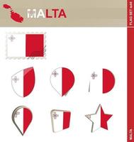 Malta Flag Set, Flag Set vector