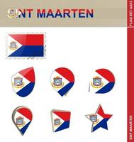 conjunto de banderas de sint maarten, conjunto de banderas vector