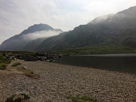 A view of the Wales countryside in Snowdonia near Lake Ogwen photo