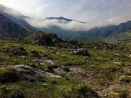 A view of the Wales countryside in Snowdonia near Lake Ogwen photo