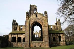 Leeds in Yorkshire in the UK in March 2020. A view of Kirkstall Abbey photo