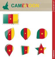 conjunto de banderas de Camerún, conjunto de banderas vector