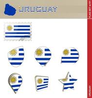 conjunto de banderas de uruguay, conjunto de banderas vector