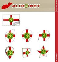 conjunto de banderas de alderney, conjunto de banderas vector