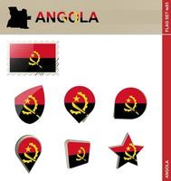 Angola Flag Set, Flag Set vector