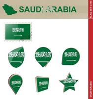 conjunto de banderas de arabia saudita, conjunto de banderas vector