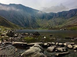 A view of the Wales countryside in Snowdonia near Lake Ogwen photo