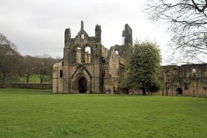 Leeds in Yorkshire in the UK in March 2020. A view of Kirkstall Abbey photo