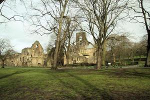 Leeds in Yorkshire in the UK in March 2020. A view of Kirkstall Abbey photo