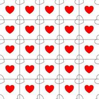 seamless pattern with hearts design vector