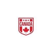 Canada and Shield logo or icon design vector