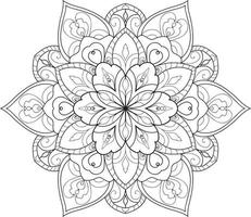 Circular Flower Mandala Free Vector