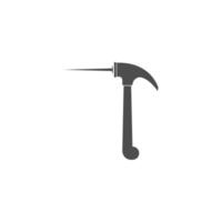 Hammer icon logo flat design illustration vector