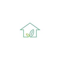 Eco house logo icon design illustration template vector