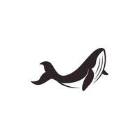 plantilla de ilustración de diseño de logotipo de icono de ballena vector