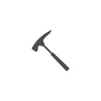 Hammer icon logo flat design illustration vector