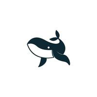 vector de plantilla de ilustración de logotipo de icono de ballena