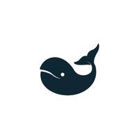 Whale icon logo illustration template vector