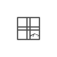 House windows logo icon design illustration template vector