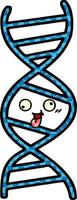 comic book style cartoon DNA strand vector