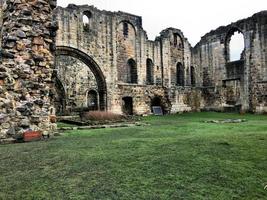 Leeds in Yorkshire in the UK in March 2020. A view of Kirkstall Abbey photo