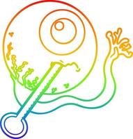 rainbow gradient line drawing cartoon ill eyeball vector