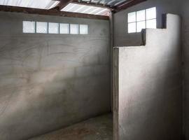 Unfinished bathroom in the under construction. photo