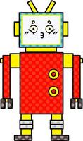 comic book style cartoon robot vector