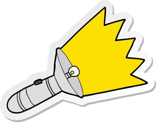sticker of a old cartoon torch