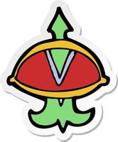 sticker of a cartoon mystic eye symbol vector