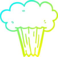 cold gradient line drawing cartoon explosion vector