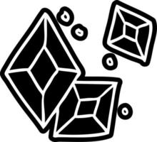 cartoon icon drawing of some ruby gems vector